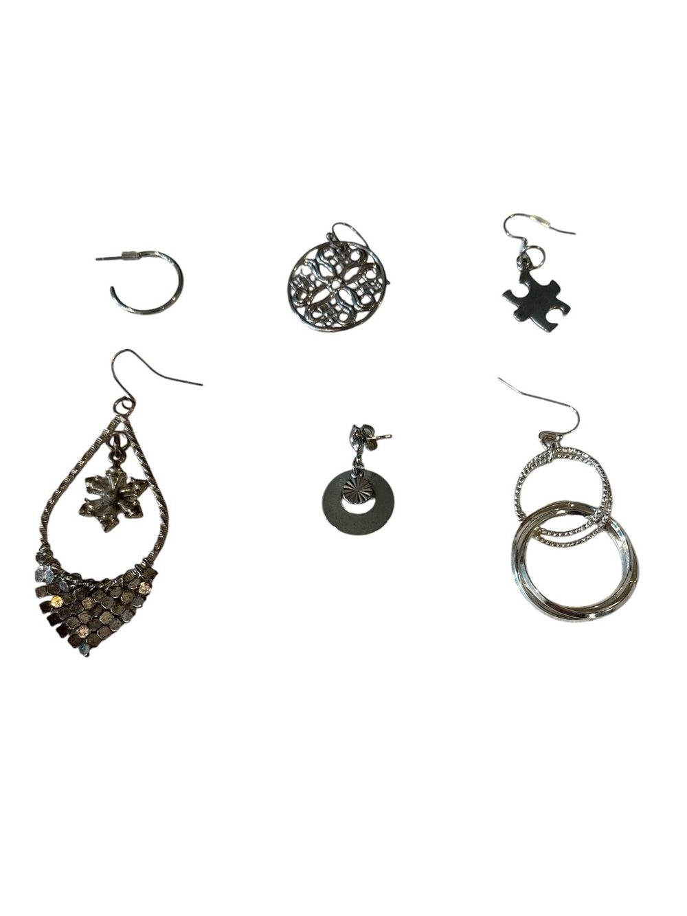 Silver Vintage Earring Set